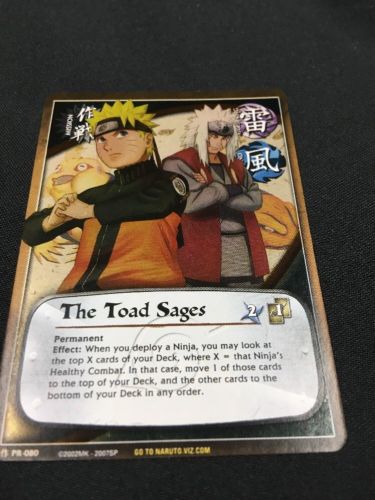 Shonen Jump's Naruto Collectible card FOIL The Toad Sages Permanent PR080 -(6322