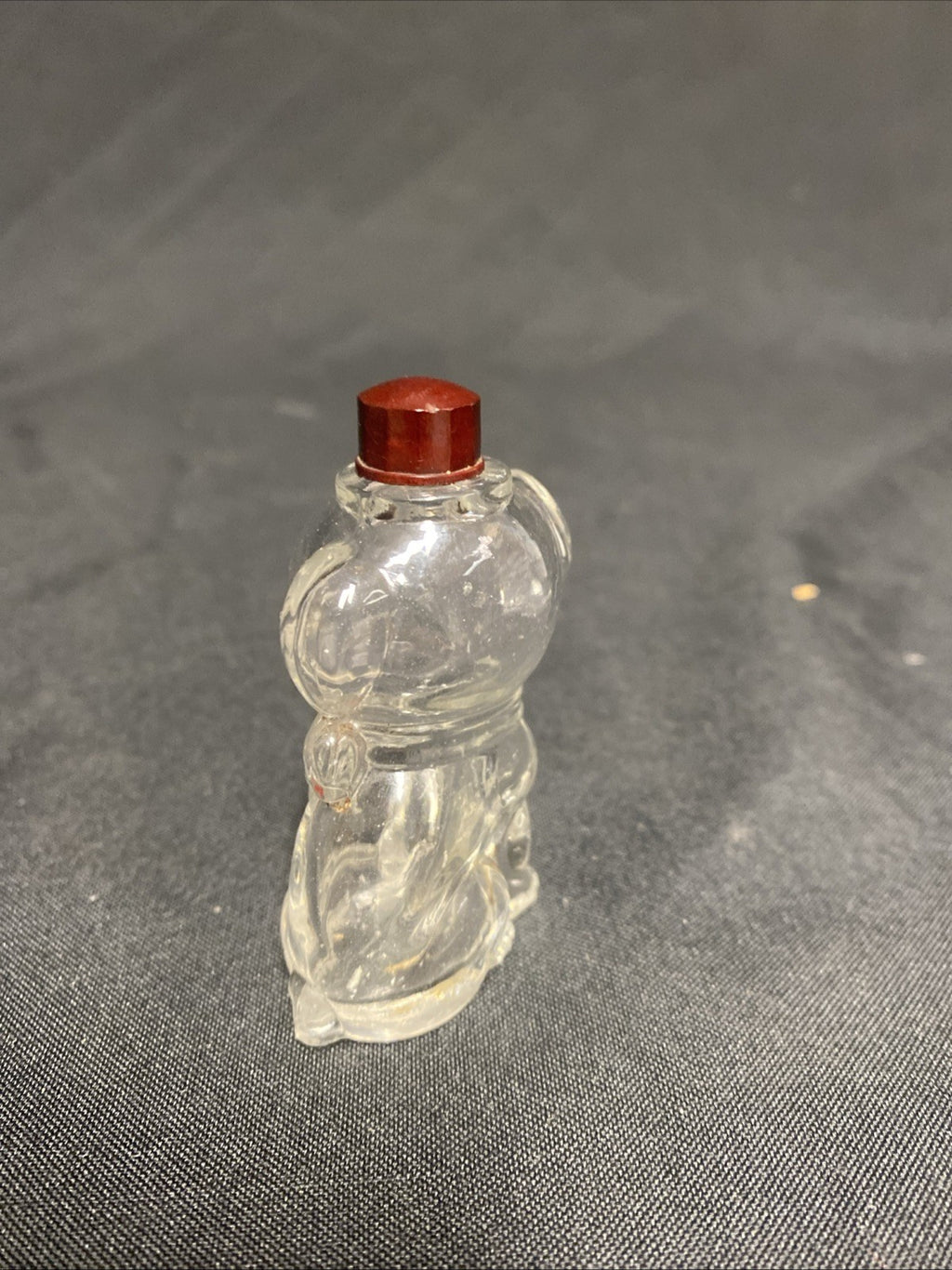 Manon Freres Puppy Perfume Bottle 1930's French bakelite Cap - (1812)