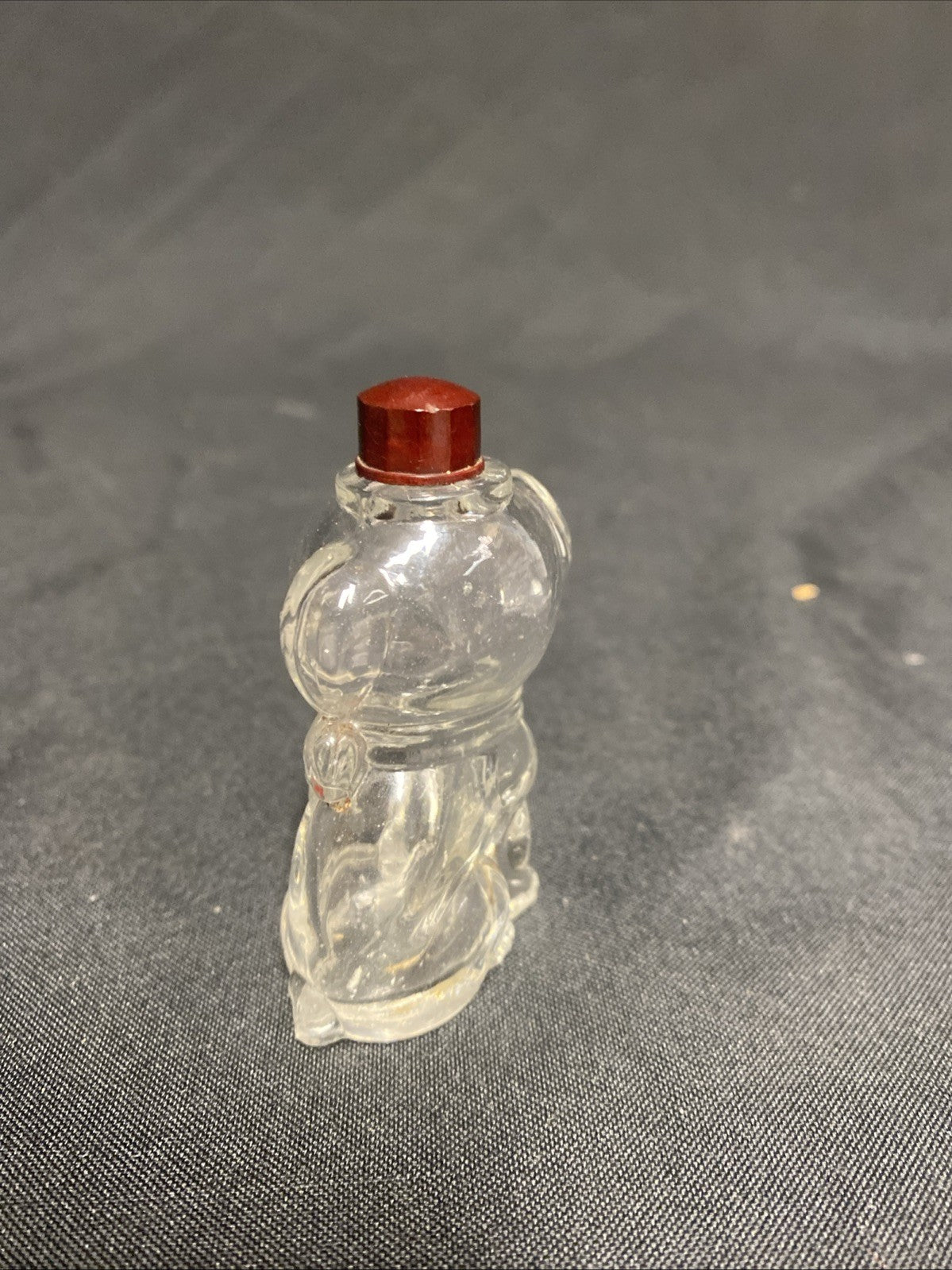 Manon Freres Puppy Perfume Bottle 1930's French bakelite Cap - (1812)