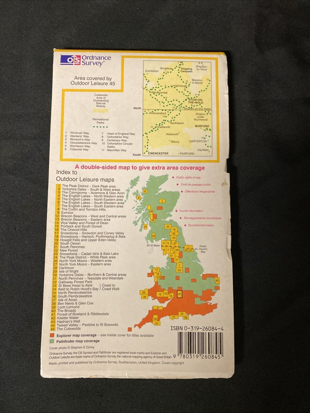 OS Map The Cotswolds Outdoor Leisure 45 1:25 Scale - (5789)