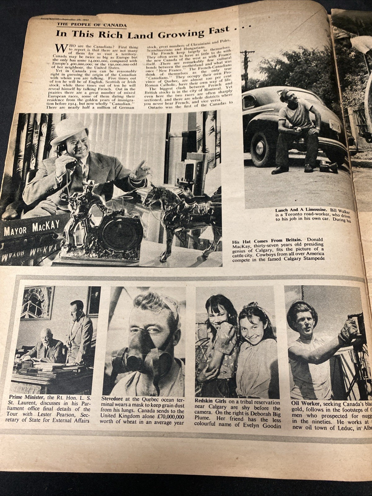 Illustrated Magazine September 29 1951  The Royal Tour Elizabeth & Philip- (1680)