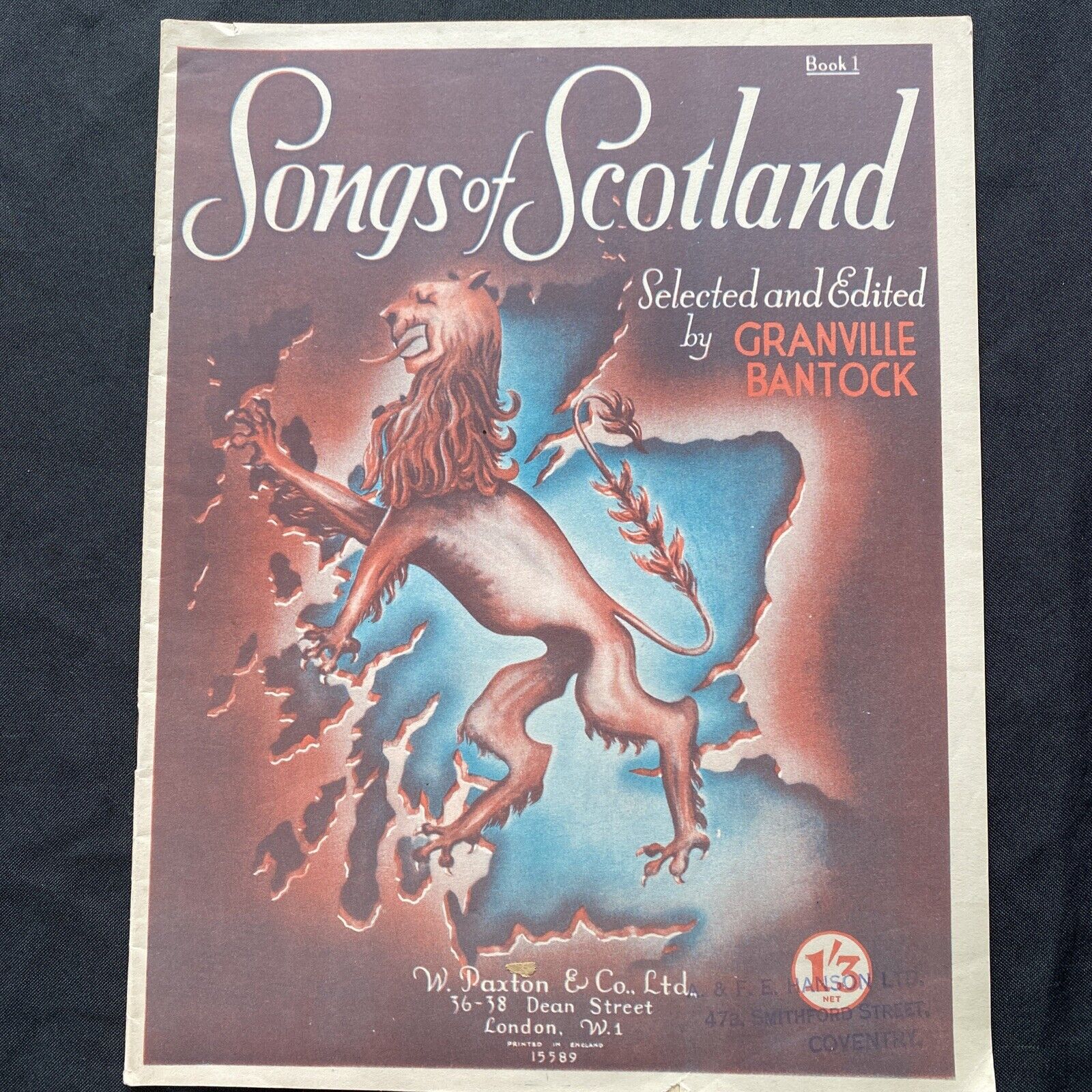 Piano Music Book 1943 Songs of Scotland W. Paxton & co - (9588