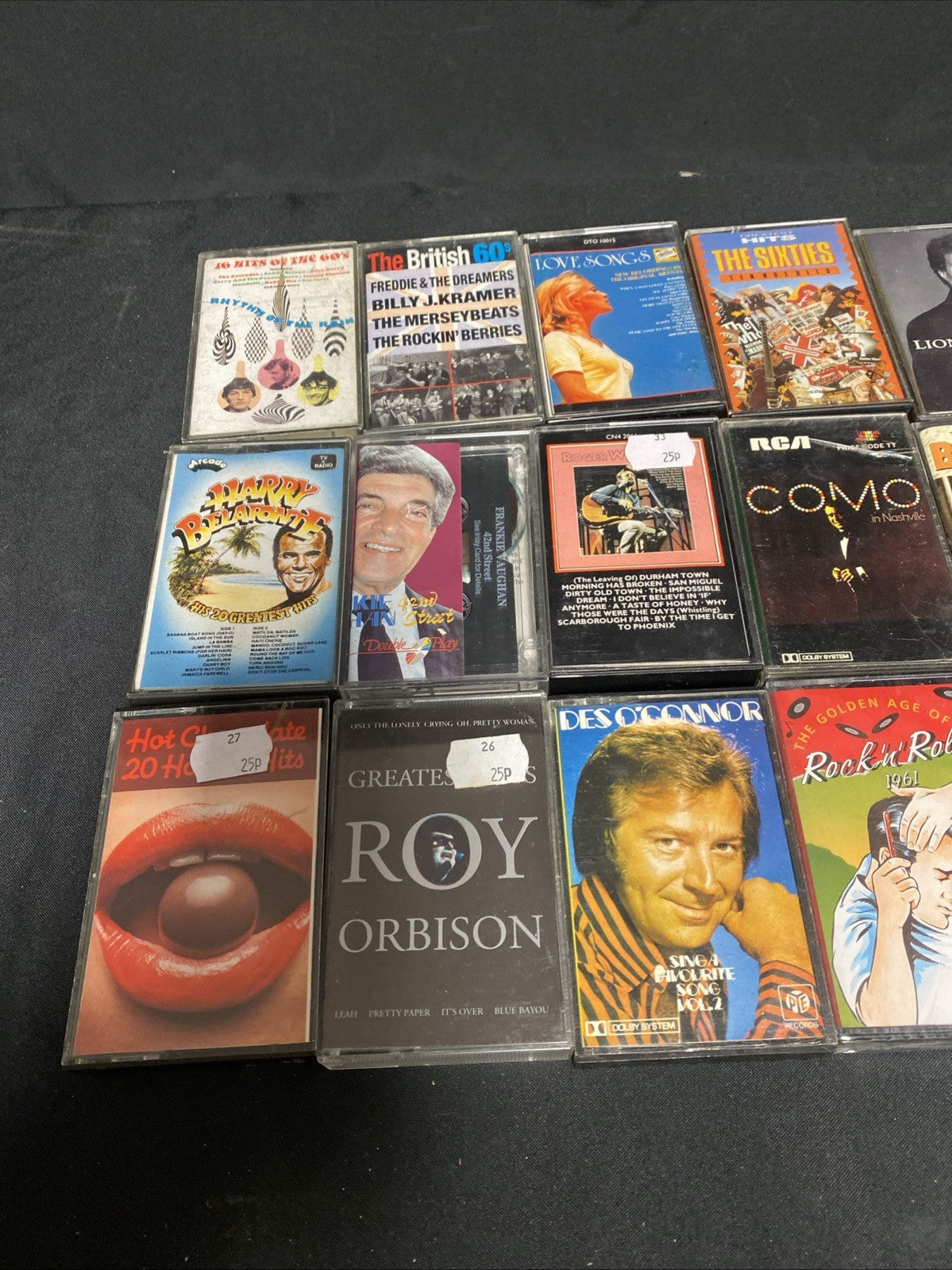 20 Cassette tapes Mainly 60's Rock N Roll Orbison Steele Fury - (1735)