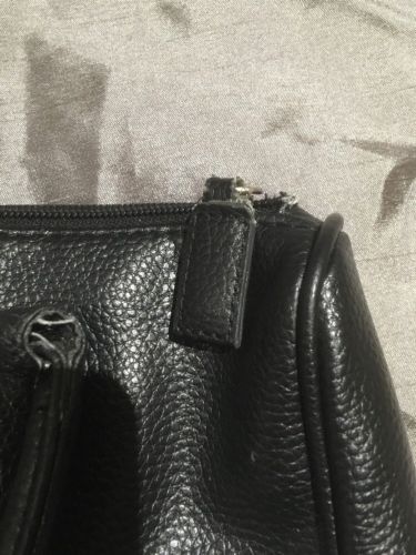 MONARCH Airlines Collectible Air Host Black Leather Effect Handbag OK Condition