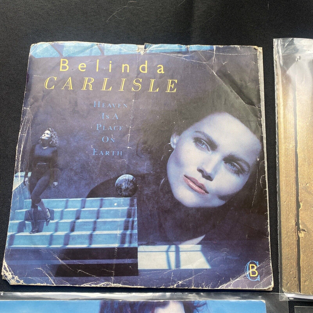 Vinyl Records 7" Singles 5 x 1980's Phil Collins Belinda Carlise Etc - (9446)