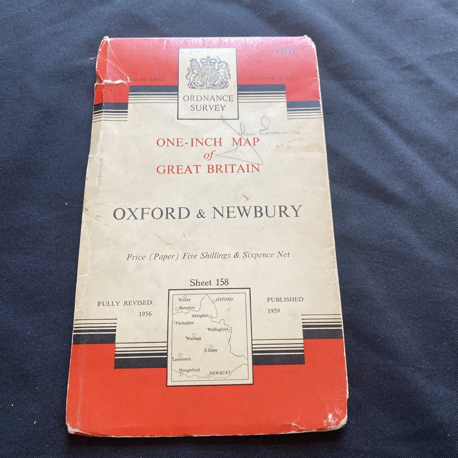 Oxford & Newbury Ordnance Survey One Inch Map Published 1959 #158 (1288)