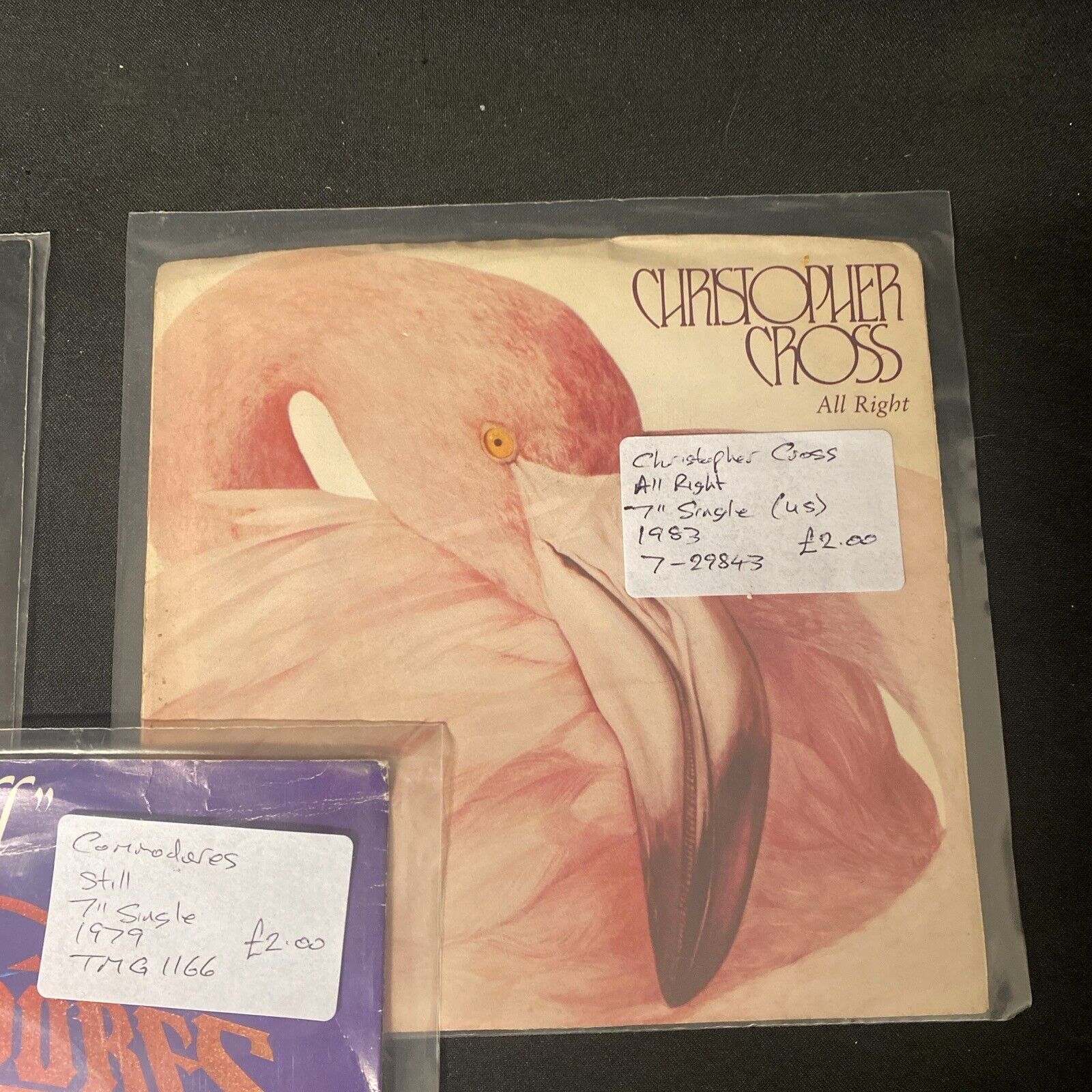 Vinyl Records 7" Singles 5x 80's Commodores & C. Cross / Curiosity (9473