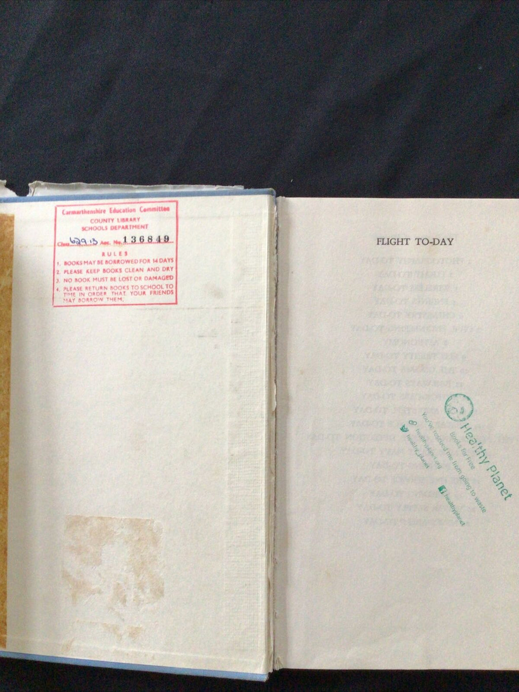 BOOK - FLIGHT TODAY - J L Naylor & E Ower 1957 - (8732)