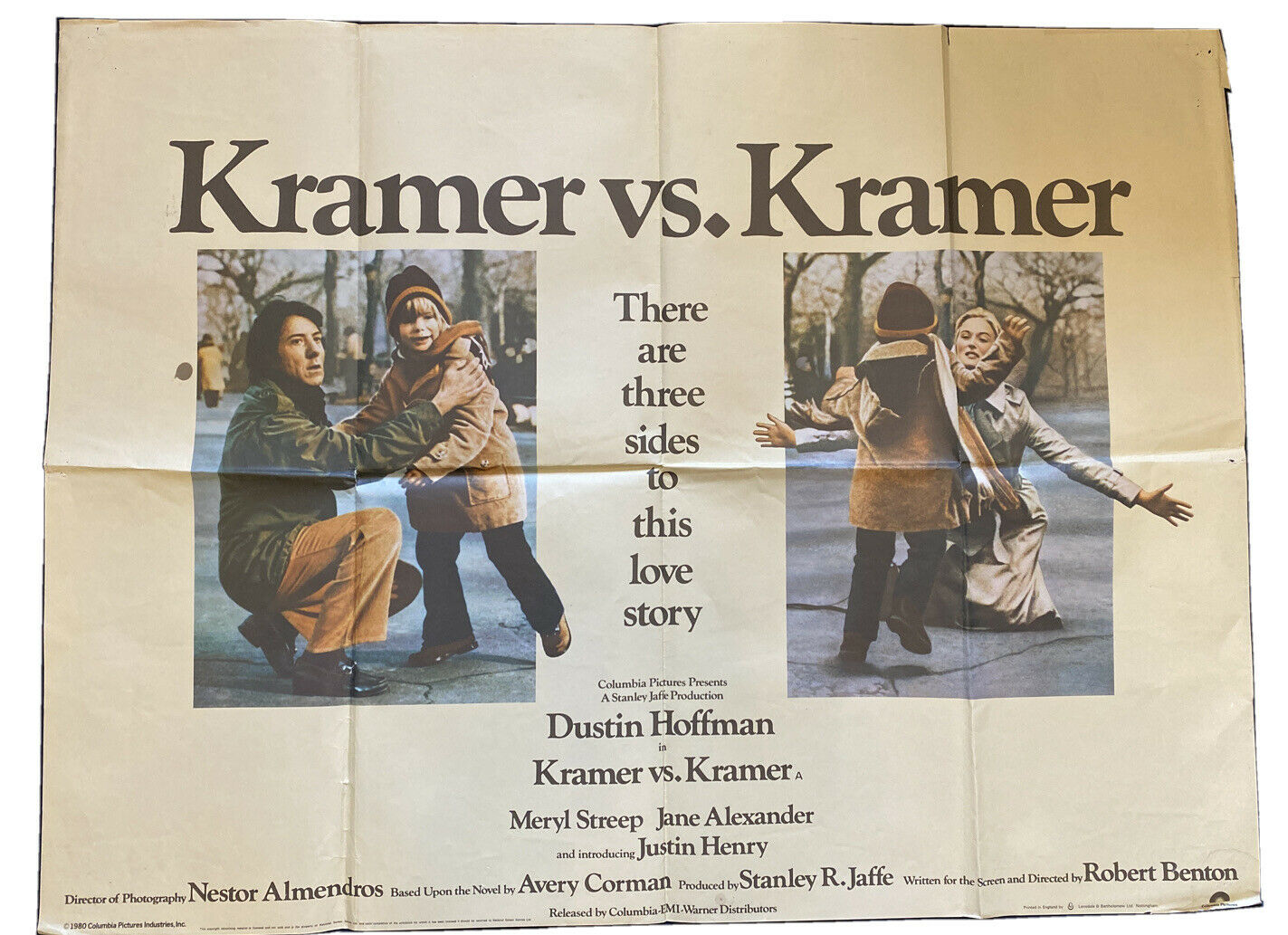ORIGINAL UK QUAD POSTER - Kramer v Kramer - 1979 30" x 40" - (6565)