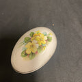 Trinket Box EGG -  Peter Gosling Staffordshire England Bone China Floral Design - (9323)