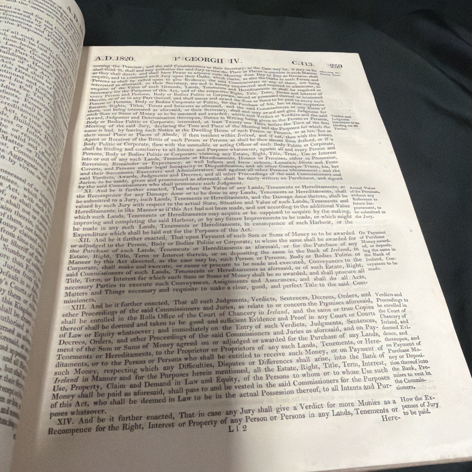 The Statutes United Kingdom George III - IV 1819 - 1822 Vol 8 huge Book - SKU (1911)