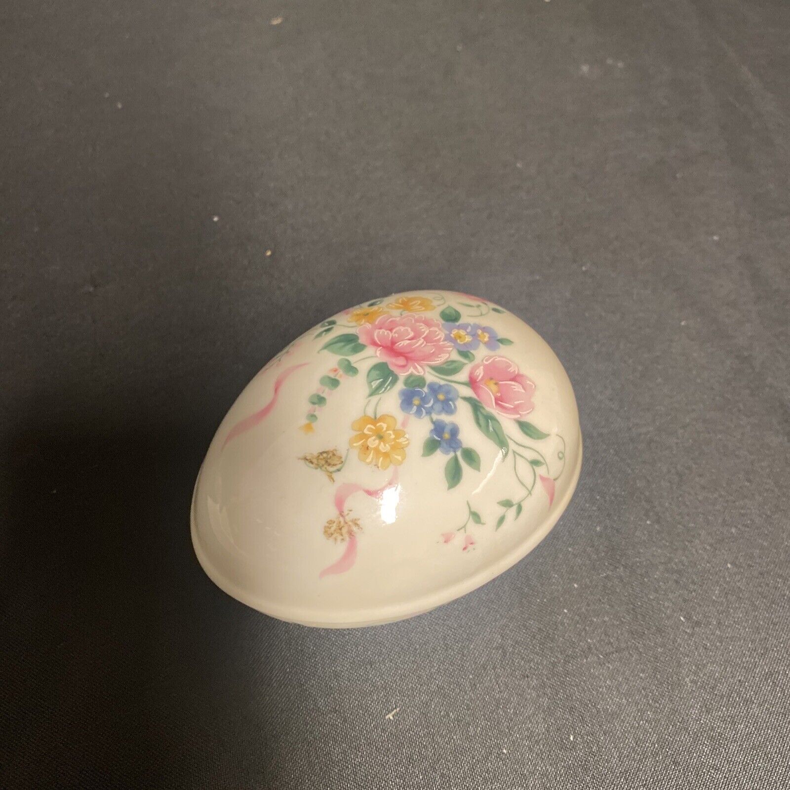 Trinket Box EGG - St Michael Marks and Spencer Pottery Egg England - (9215)