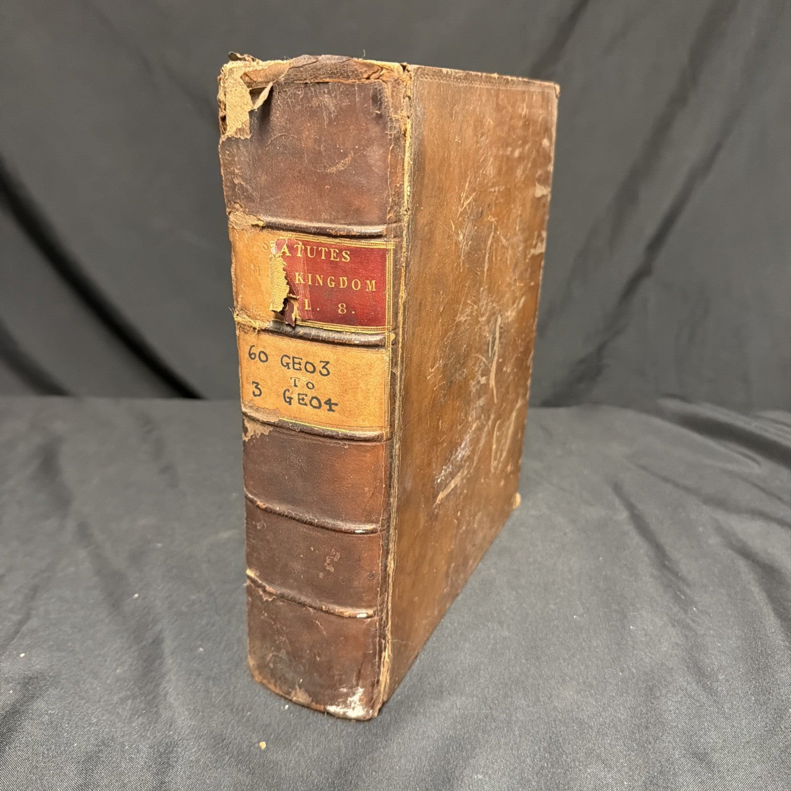 The Statutes United Kingdom George III - IV 1819 - 1822 Vol 8 huge Book - SKU (1911)