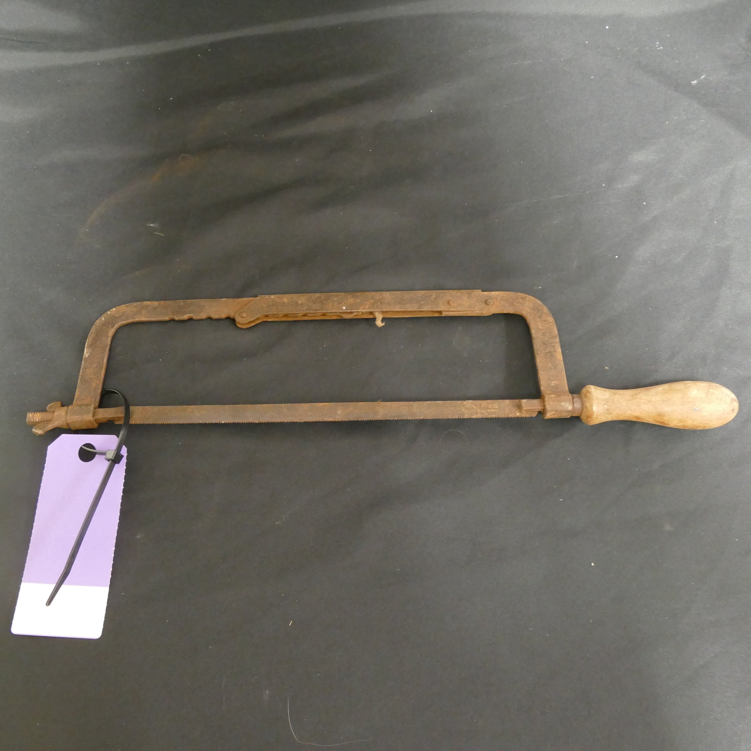Antique Hacksaw saw 44cm with metal Eclipse Blade Carpenters - (9305)