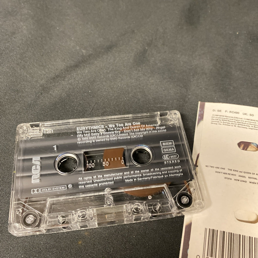 Eurythmics We Too Are One Cassette Tape 1989 - (1390)