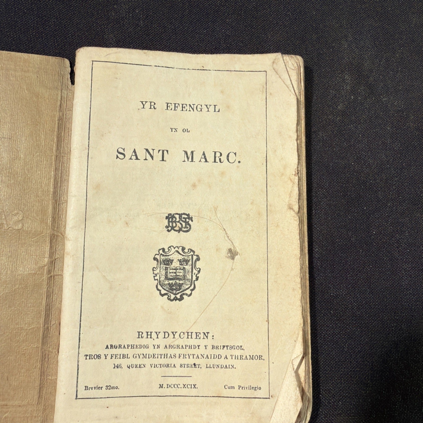 Welsh Language Small Biblical Books Dated 1899 Sant Marc and Yr Actau - (2056)