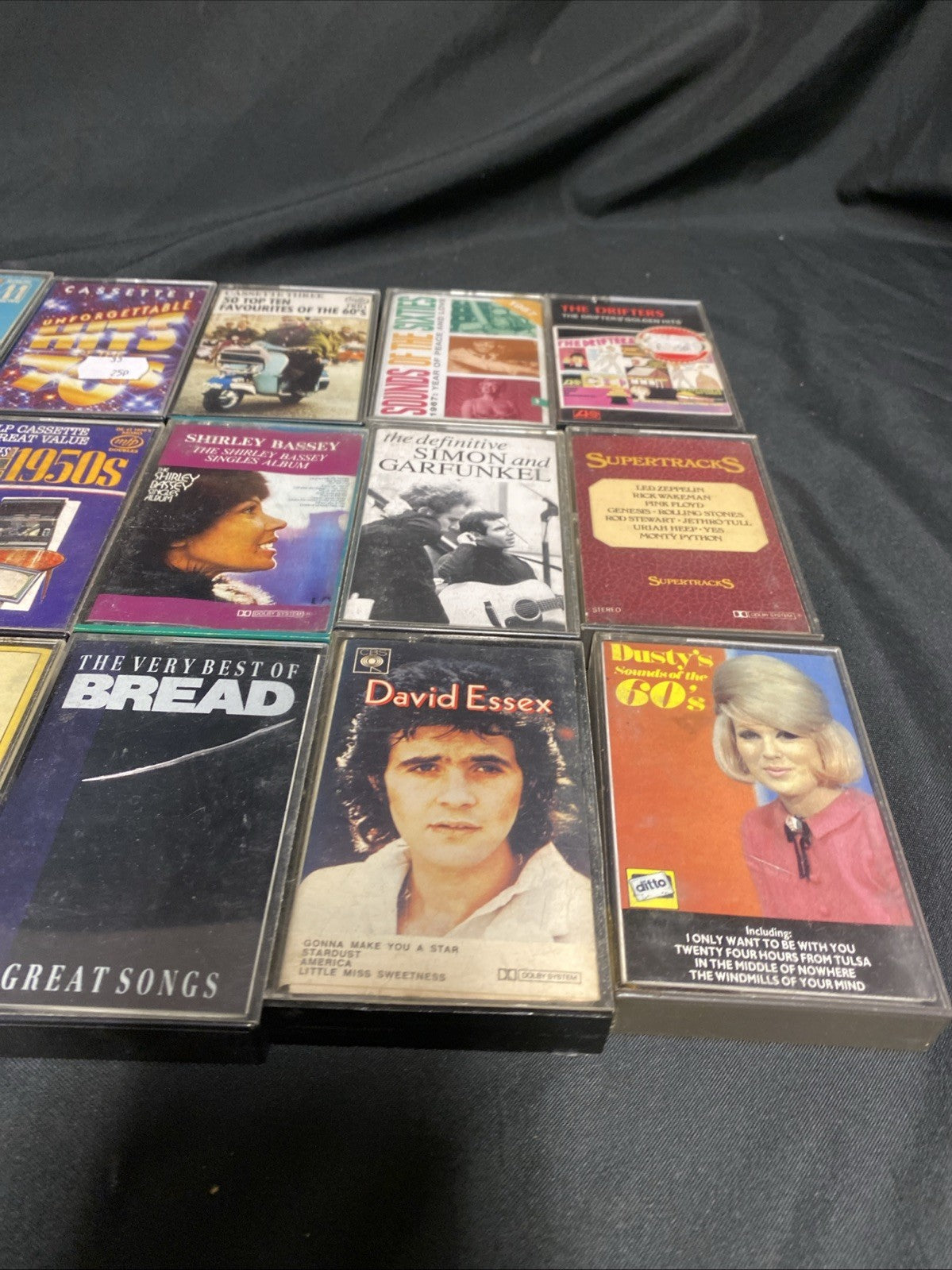 20 Cassette tapes Mainly 50's / 60's / 70's Bassey Garfunkel Dusty Bread - (1740)