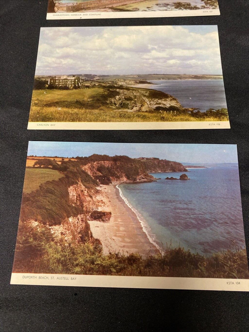1960's postcards of Cornwall, Charlestown, Carlyon, Duporth St Austell - (5503)